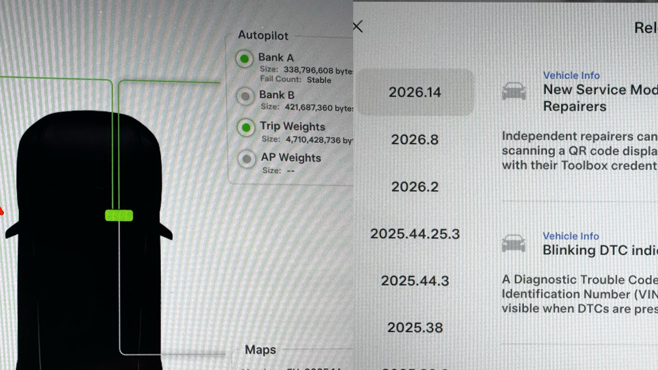 Spring Update 2026.14: Tesla improves Service Mode for independent repairers (new features and official release notes)