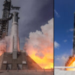 Flight 12 Starship static fire tests: Booster 19 (left) and Ship 39 (right).