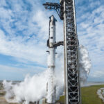 Flight 12 Starship fully stacked on the Pad 2 OLM at SpaceX's Starbase, Texas, launch site (Saturday, 9th May, 2026).