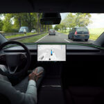 Tesla driver using Full Self-Driving on the streets of Estonia (hands not on the steering wheel).
