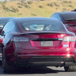 A bunch of Tesla Model S and Model X Signature vehicles spotted outside the company's factory in Fremont, California.