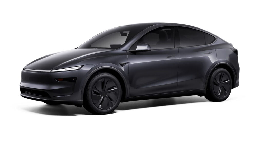 Tesla Model Y Premium AWD in Stealth Grey color with 19’’ Crossflow Wheels.