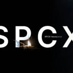 SpaceX NASDAQ trading symbol: SPCX, stylized with rockets.