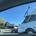 A Tesla Semi-truck spotted in California with FSD validation (ground truthing) equipment installed on it.