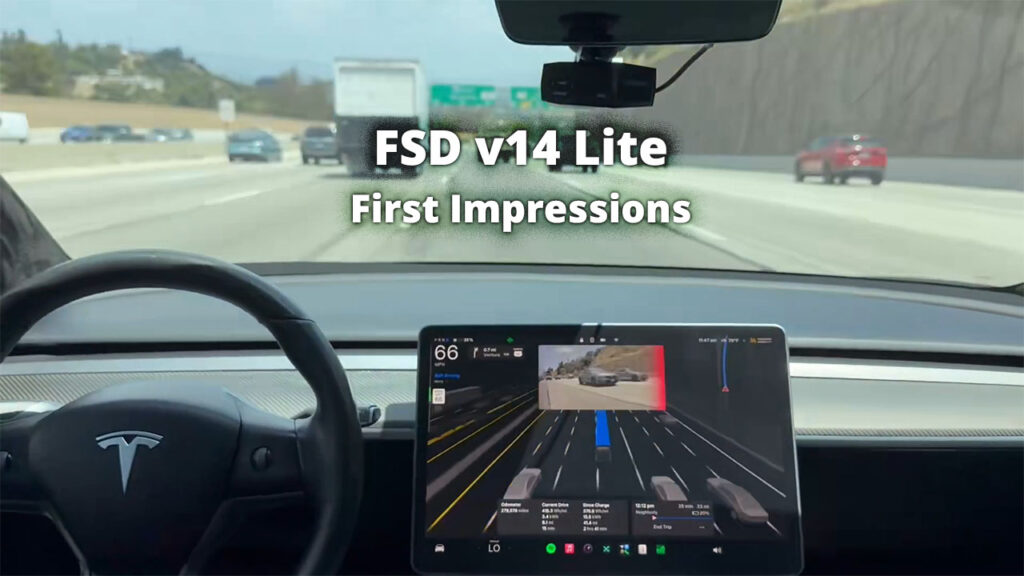 Tesla owner testing FSD v14 Lite on an HW3 Tesla Model 3.