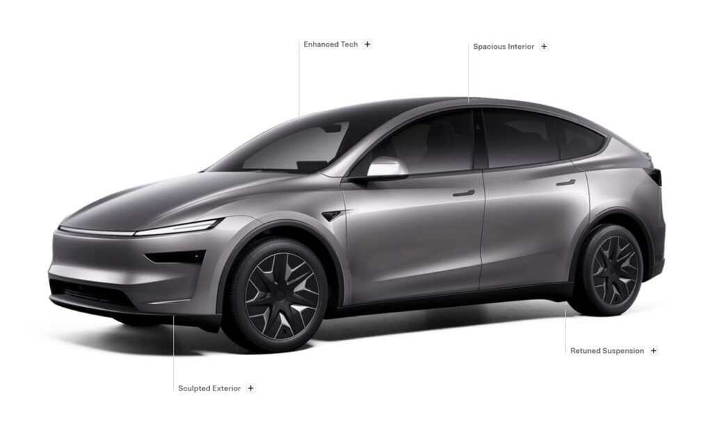Picture of the Tesla Model Y L taken from the car's online configurator.