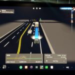 Driving visualizations screenshot from FSD v14.1 Lite.