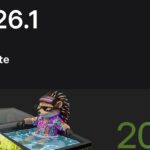 Tesla Summer Update 2026.26.1 title screenshot with the hedgehog mascot riding the Cybertruck.