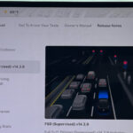 Screenshot of FSD v14.3.9 (2026.27.5) release notes screen in a Tesla vehicle.