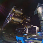 A view of Starship (Ship 41) from one of the 26 Starlink satellites deployed in orbit during Flight 14.