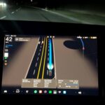 Screesnshot: Driving visualizations from an HW3 Tesla car on FSD v14.2 Lite (2026.27.6).
