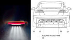 Left: Tesla Roadster pre-unveiling teaser image flipped vertically. Right: Tesla's Electric Fan Car patent shows the placement of the ducted fans to increase downforce and reduce drag.
