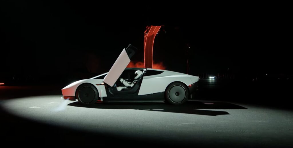 The next-gen Tesla Roadster (Starman on the driver's seat).