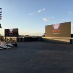The stage of the next-gen Tesla Roadster in Texas.